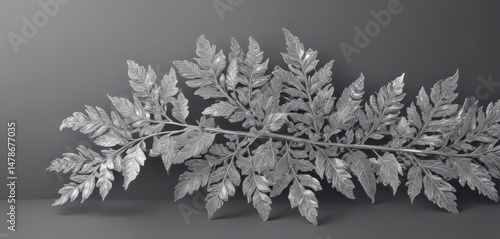 Silver lace leaf border, shimmering elegant foliage , refined, pretty