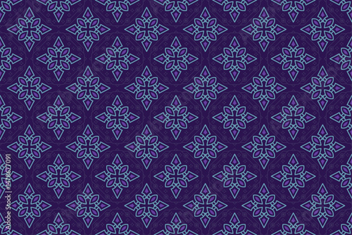 Purple Batik Seamless Pattern