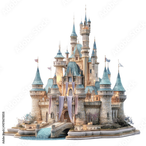 Enchanting Fairytale Castle A Majestic 3D Render