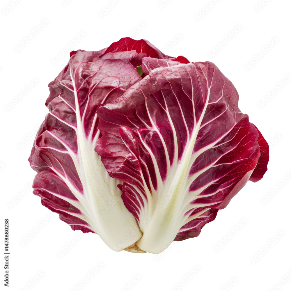 Obraz premium Fresh red cabbage with vibrant leaves and crisp texture, perfect for salads and cooking. This nutritious vegetable adds color and flavor to any dish