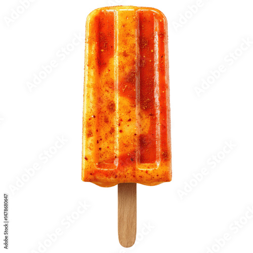 Spicy Mango Ice Popsicle on Wooden Stick - Summer