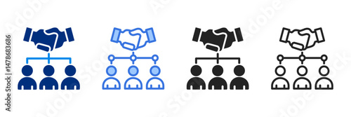 Relationship  Icon Set Multiple Style Vector Illustration 