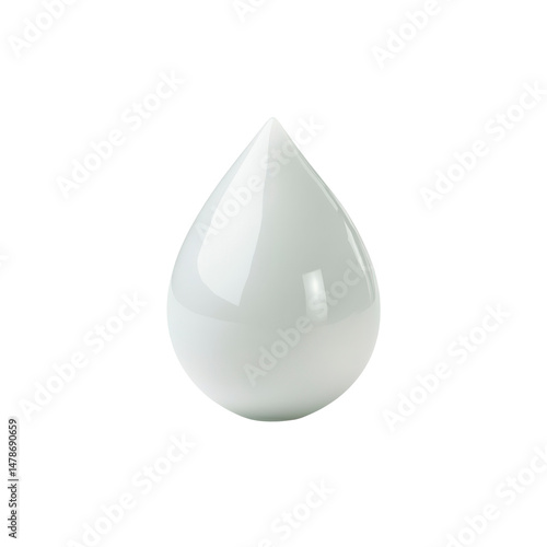 Single Drop of Milk or Liquid - Clean and Pure Design Element