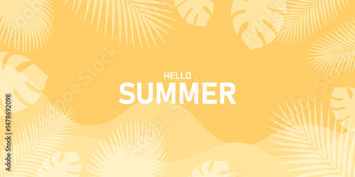 Wallpaper Mural Tropical leaves background. Summer holiday banner. Torontodigital.ca