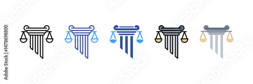Tort Law Multi Style Icon Set