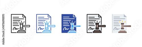 Court Order Multi Style Icon Set
