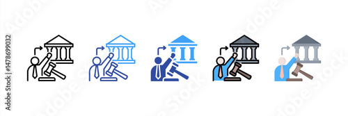 Appellate Justice Multi Style Icon Set