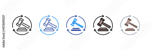 Legal Process Multi Style Icon Set