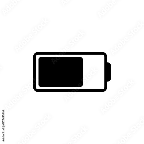 Battery flat indicator icon, Charging vector icon.