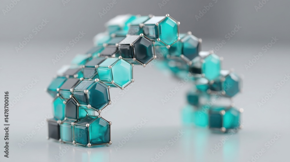 Obraz premium Elegant bracelet crafted from glass showcasing the intersection of smart contracts and digital innovation in fashion design