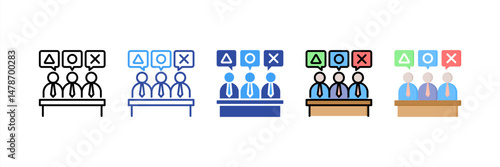 Jury Multi Style Icon Set