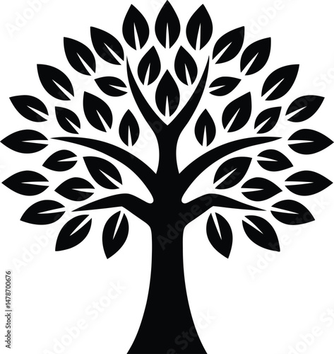 Clove Tree Icon Vector Art Illustration