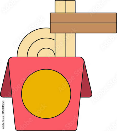 Cute Lunchtime Brush Style Icon