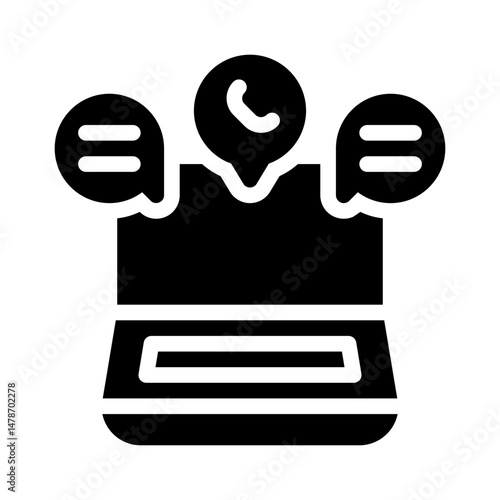 social media marketing glyph icon
