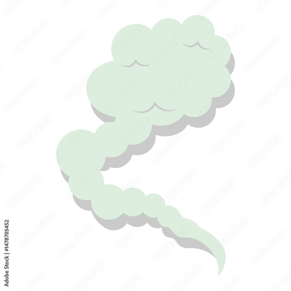 Cartoon Smoke Cloud Element. Isolated Vector Illustration. Cartoon Smoke Cloud Element. Isolated Vector Illustration.