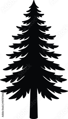 Redwood Tree Icon Vector Art Illustration