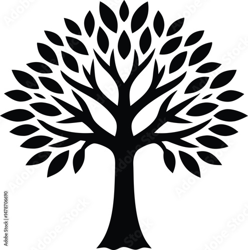 Sandalwood Tree Icon Vector Art Illustration