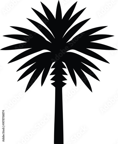 Saw Palmetto Tree Icon Vector Art Illustration