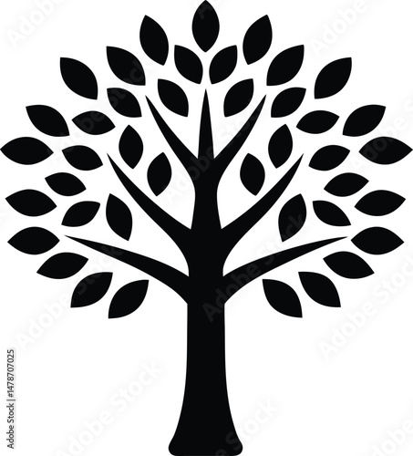 Sorbus Tree Icon Vector Art Illustration