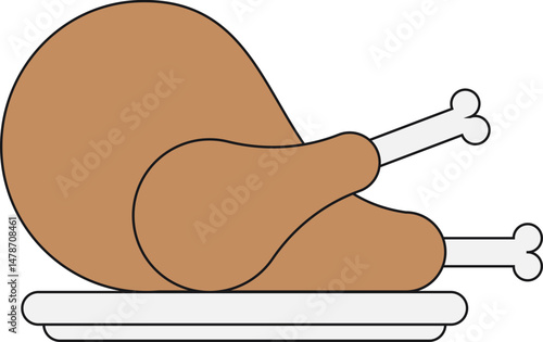 Cute Lunchtime Brush Style Icon