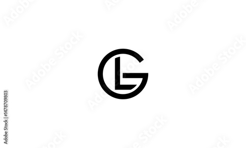 GL initial letters, monogram logo