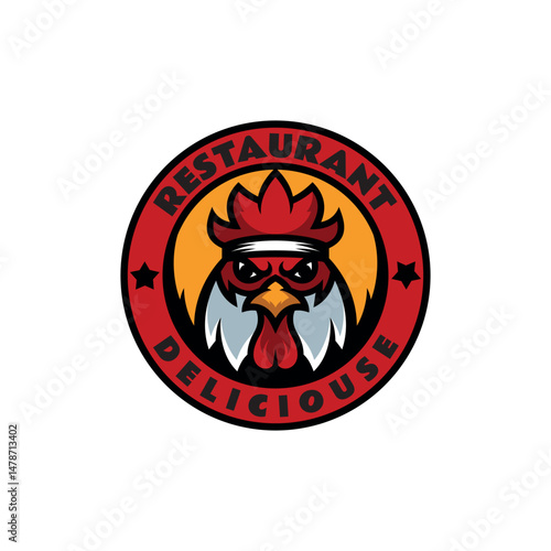 Chicken Mascot Logo Design Template