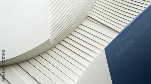 Abstract Architecture Minimalist Design with Geometric Shapes and Strong Contrast