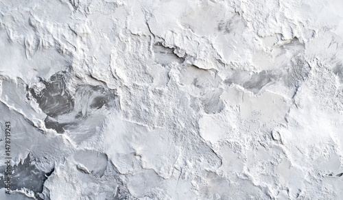 Textured white and gray plaster surface