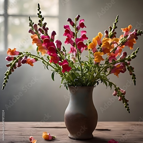 Wallpaper Mural A silhouette of snapdragon flowers Torontodigital.ca