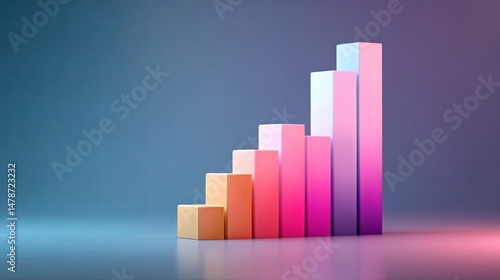 Abstract growth chart visualization with minimalist design, soft gradient background, and professional business concept. Free Download Abstract growth chart visualization with minimalist design, soft gradient background, and professional business concept. - GFXLoad