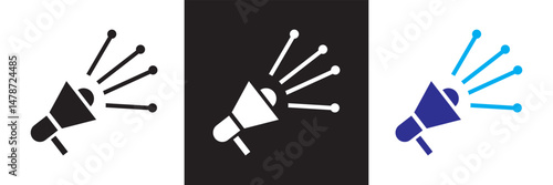 PR/ public relations icon. Vector illustration. isolated on white and black background. EPS 10