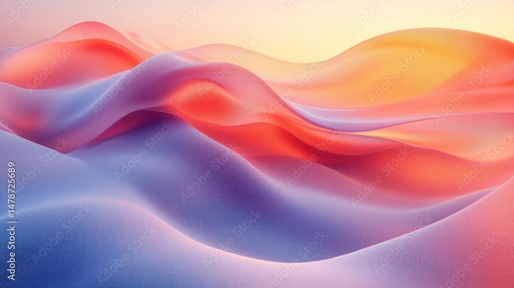 Abstract Pastel Waves Digital Art Background Abstract Pastel Waves Digital Art Background