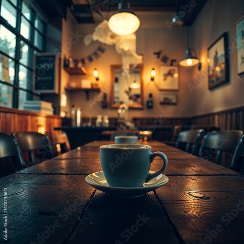 cup of coffee on the table