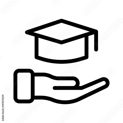 education for all line icon
