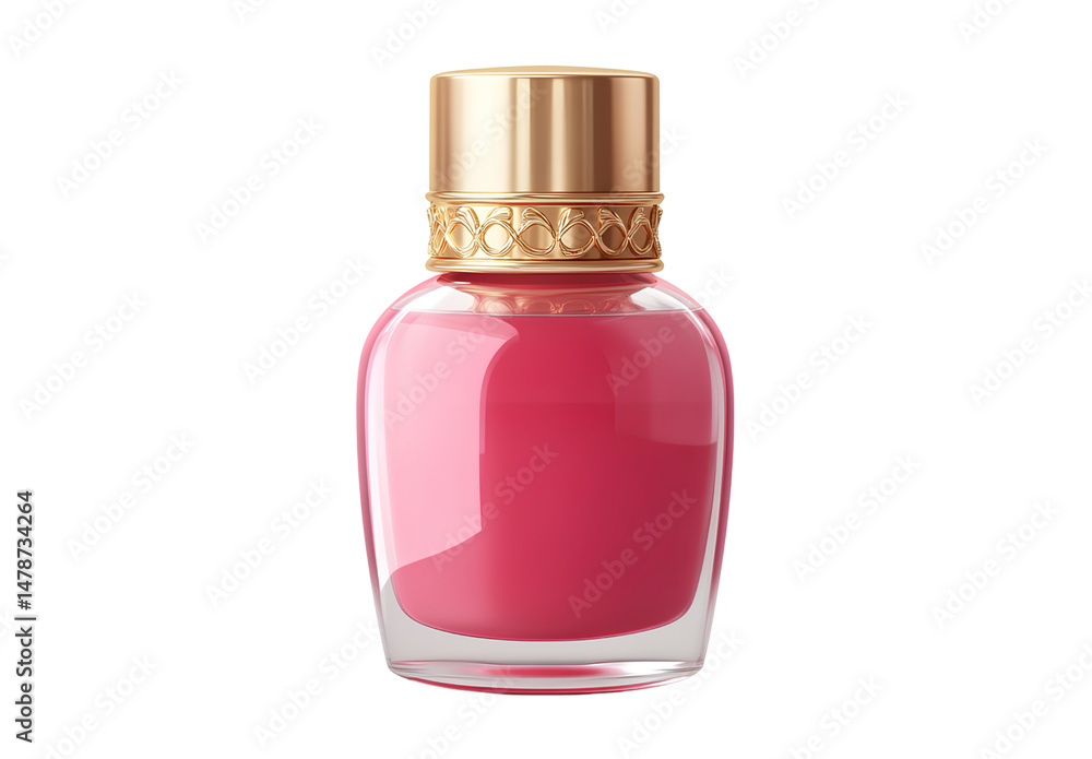 Nail polish bottle icon, transparent background, PNG format, cute style, simple style, red-colored nail polish on the cap of a glass bottle, Nail polish bottle icon, transparent background, PNG format, cute style, simple style, red-colored nail polish on the cap of a glass bottle,