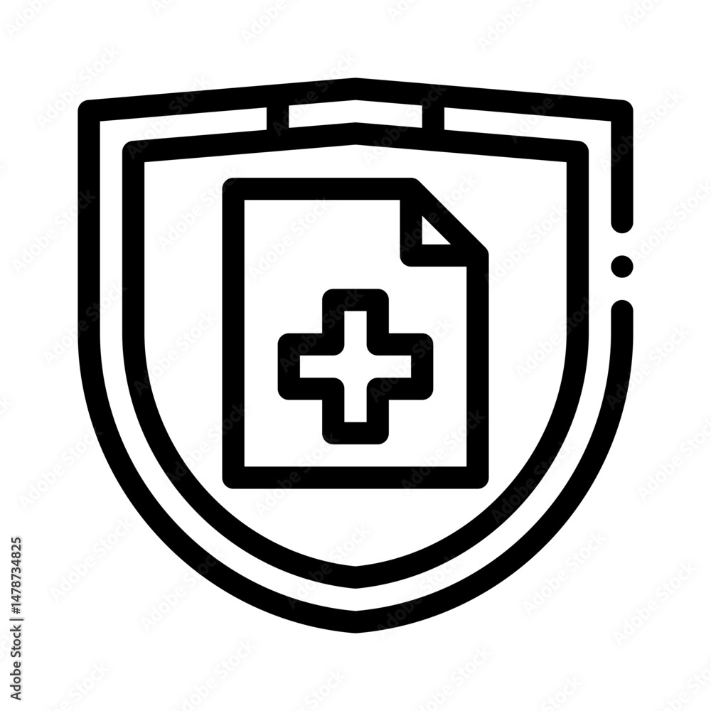 Obraz premium policy line icon