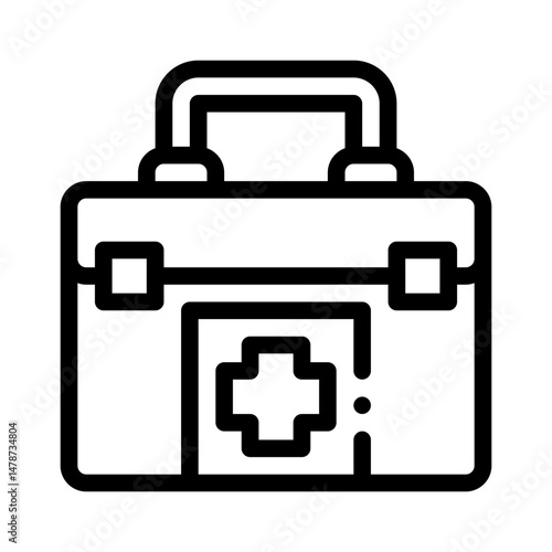 medical kit line icon
