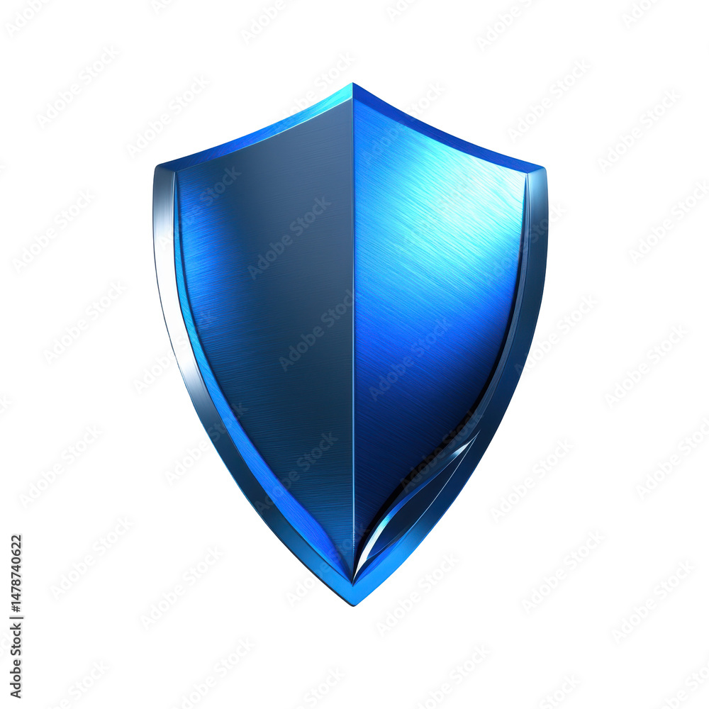Glossy Blue Shield Icon Representing Security and Protection in Digital Environments on transparent background Glossy Blue Shield Icon Representing Security and Protection in Digital Environments on transparent background