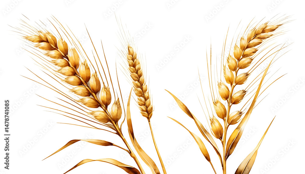 Golden Harvest Ears of Wheat in the Sun Golden Harvest Ears of Wheat in the Sun