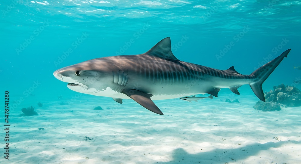 Naklejka premium Ocean's Silent Hunter