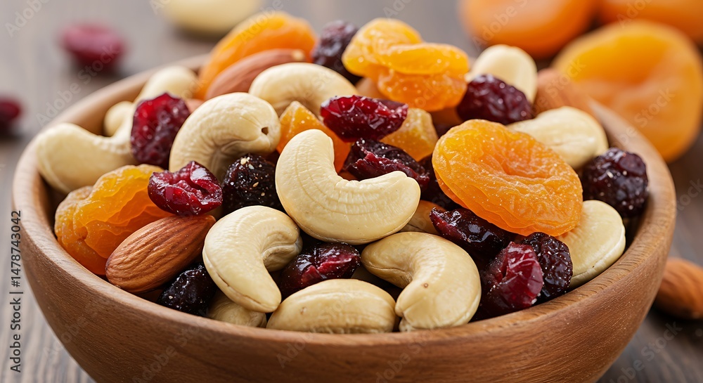 A Bowl of Autumn's Bounty: Dried Fruits and Nuts A Bowl of Autumn's Bounty: Dried Fruits and Nuts