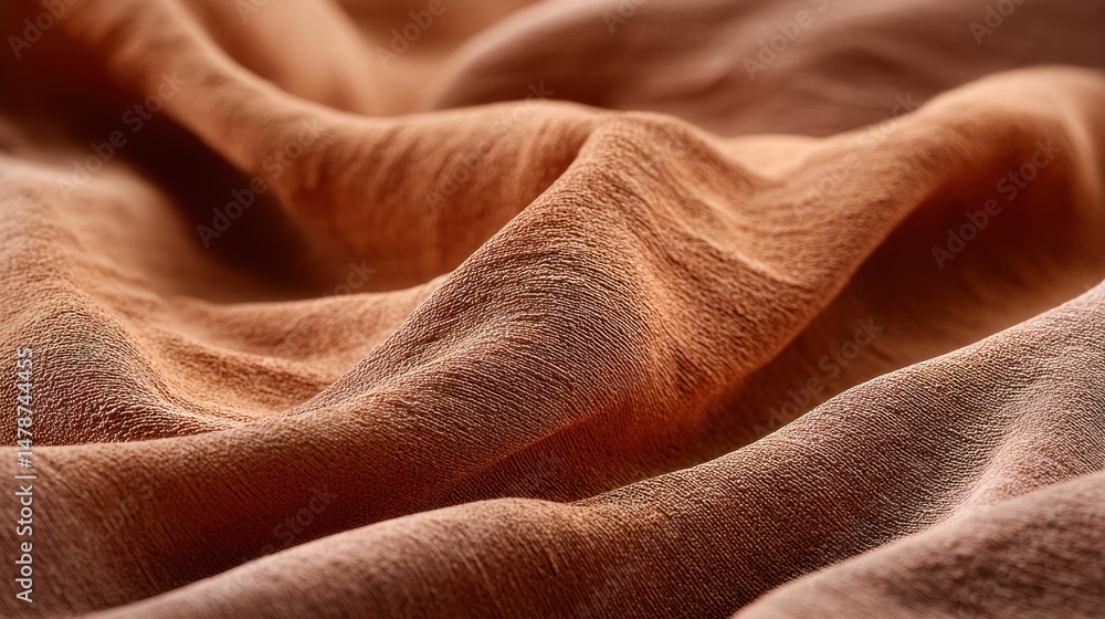 Fototapeta premium Soft, flowing, warm-toned fabric texture