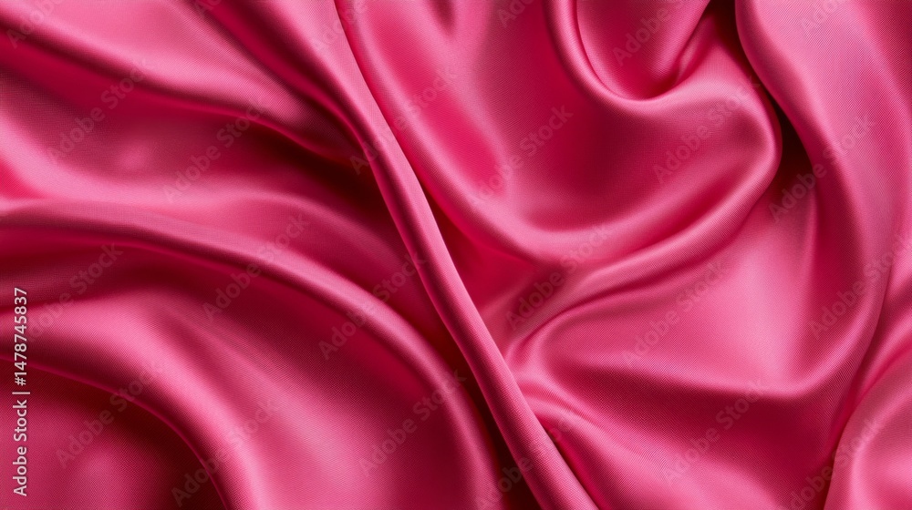 Fototapeta premium Luxurious Vibrant Red and Pink Satin Fabric Textiles Texture