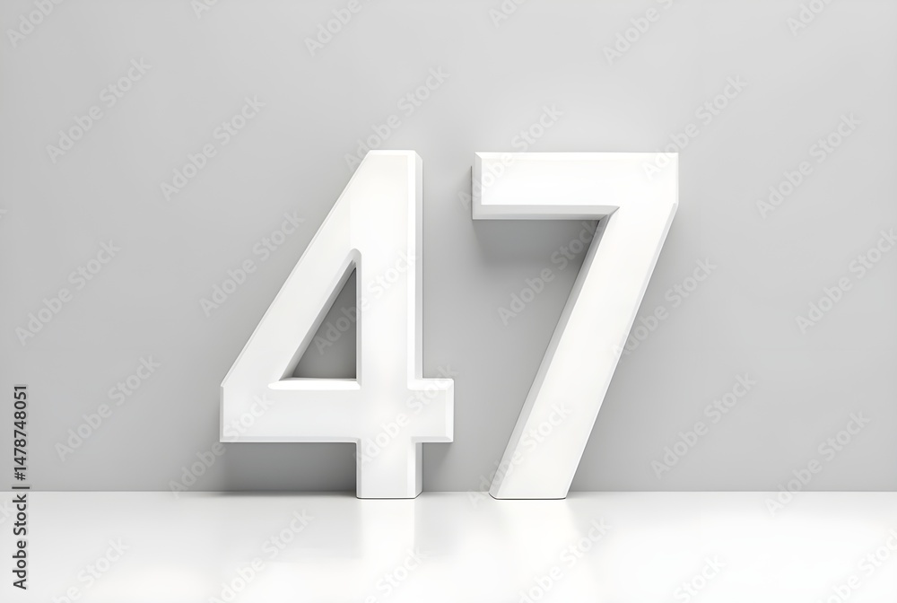 Fototapeta premium A 3d silver number one is a metallic symbol, an icon of the word one rendered with a blue and white computer design concept on the web