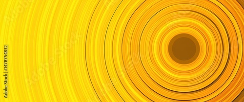 Concentric circles in a vibrant yellow design.