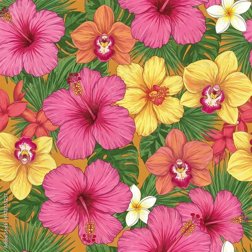 Wallpaper Mural seamless floral background Torontodigital.ca