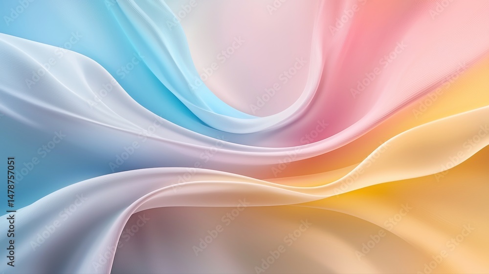 Fototapeta premium Flowing Pastel Gradient Abstract Background with Smooth Vibrant Waves abstract background gradient