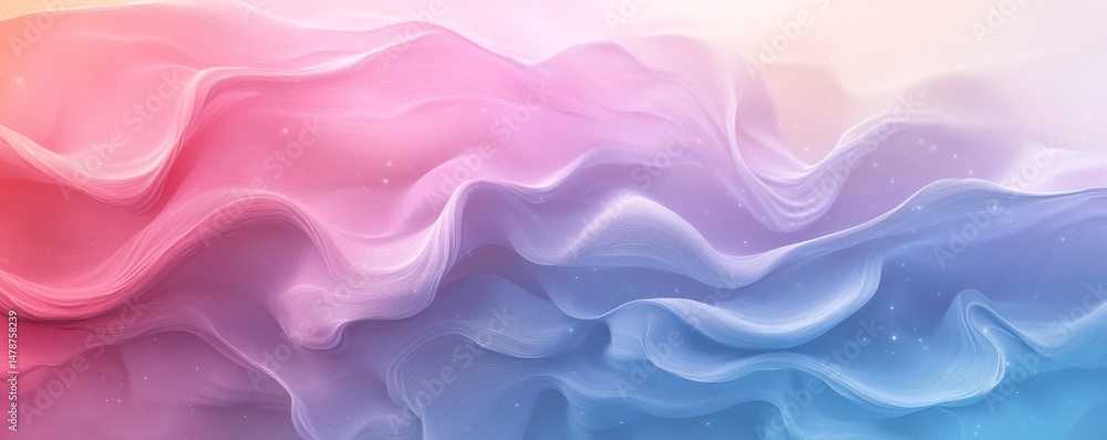 Fototapeta premium Pastel Color Gradient Waves, Generative AI