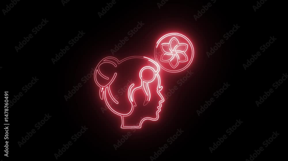 glowing neon breakthrough free icon, isolated, black background, HD motion graphic animation for innovation and success glowing neon breakthrough free icon, isolated, black background, HD motion graphic animation for innovation and success