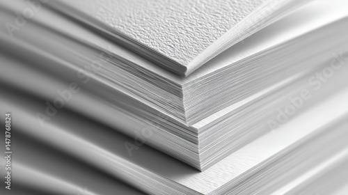 Stack of white paper sheets (1) photo